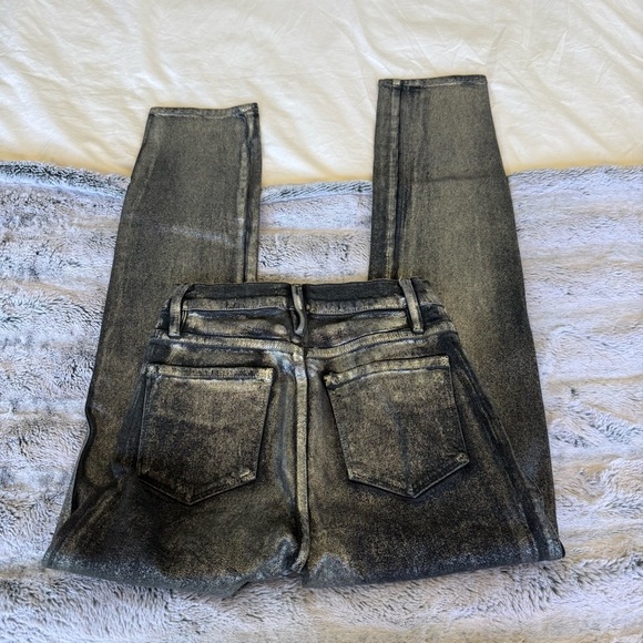 Frame Le Sylvie Metallic Silver Pants - Picture 4 of 4